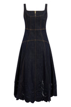 Load image into Gallery viewer, Midi dress in denim