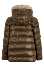 Load image into Gallery viewer, Padded jacket with hood with synthetic fur