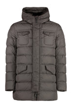 Load image into Gallery viewer, Hooded nylon down jacket