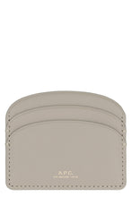 Load image into Gallery viewer, Demi Lune logo detail leather card holder
