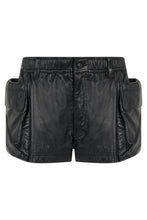 Load image into Gallery viewer, Leather cargo shorts