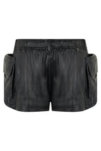 Load image into Gallery viewer, Leather cargo shorts