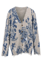 Load image into Gallery viewer, Oversized cardigan with floral print