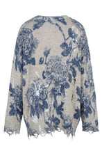 Load image into Gallery viewer, Oversized cardigan with floral print