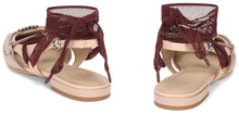 Load image into Gallery viewer, Slingback sandals in leather and fabric