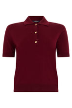 Load image into Gallery viewer, Fine knit cotton and silk polo