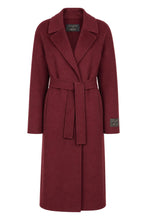 Load image into Gallery viewer, Coat in mixed wool with a belt at the waist