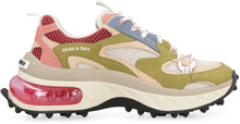 Load image into Gallery viewer, Bubble leather and fabric low-top sneakers