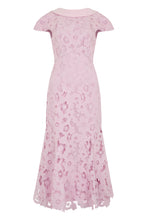 Load image into Gallery viewer, Midi lace dress with a back neckline
