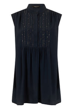 Load image into Gallery viewer, Sleeveless blouse with jewel embroidery