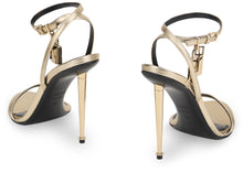 Load image into Gallery viewer, Padlock sandal 105 in metallic leather