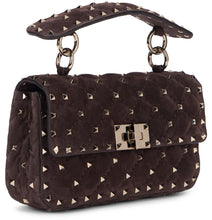 Load image into Gallery viewer, Rockstud Spike small handbag in suede