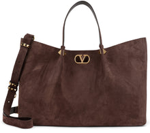 Load image into Gallery viewer, Large shopping bag in suede