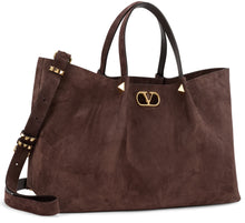 Load image into Gallery viewer, Large shopping bag in suede