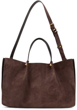 Load image into Gallery viewer, Large shopping bag in suede