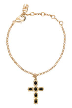Load image into Gallery viewer, Thin chain bracelet with cross charm