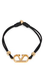 Load image into Gallery viewer, Cotton bracelet with metallic logo