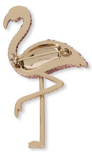 Load image into Gallery viewer, Flamingo brooch with rhinestones