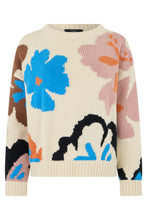 Load image into Gallery viewer, Ribbed sweater with vibrant floral design