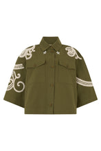 Load image into Gallery viewer, Short shirt with embroidered details