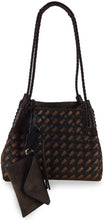Load image into Gallery viewer, Tote Bag Libra Small in leather and suede woven