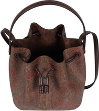 Load image into Gallery viewer, Paisley print small bucket bag