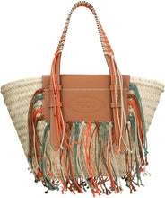 Load image into Gallery viewer, Woven straw tote