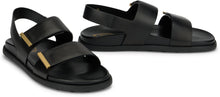 Load image into Gallery viewer, Leather Sandals with Metallic Detail