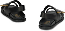 Load image into Gallery viewer, Leather Sandals with Metallic Detail