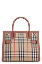Load image into Gallery viewer, Title checked canvas handbag