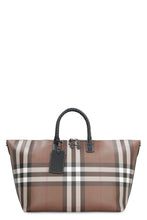 Load image into Gallery viewer, Checked canvas boston bag