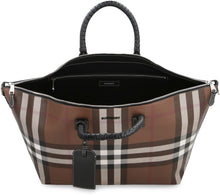 Load image into Gallery viewer, Checked canvas boston bag