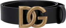 Load image into Gallery viewer, Leather belt with DG buckle