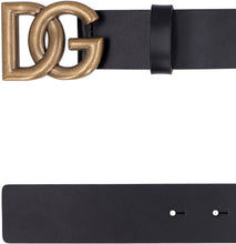 Load image into Gallery viewer, Leather belt with DG buckle