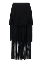 Load image into Gallery viewer, Fringed knit skirt
