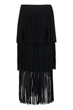 Load image into Gallery viewer, Fringed knit skirt
