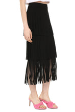 Load image into Gallery viewer, Fringed knit skirt
