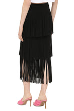 Load image into Gallery viewer, Fringed knit skirt
