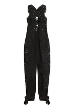 Load image into Gallery viewer, Long jumpsuit with Sangallo inserts
