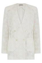 Load image into Gallery viewer, Blazer in cotton blend with double breasted
