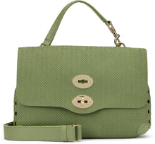 Load image into Gallery viewer, Postina bag small in green amoretto leather
