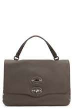 Load image into Gallery viewer, Baby Messenger Bag in smooth leather color mud
