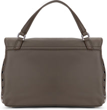 Load image into Gallery viewer, Baby Messenger Bag in smooth leather color mud
