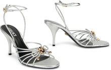 Load image into Gallery viewer, Opera Bow metallic sandals
