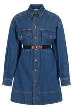 Load image into Gallery viewer, Denim dress with buttons
