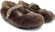 Load image into Gallery viewer, Ballerina in shearling with strap
