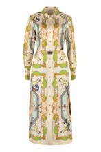 Load image into Gallery viewer, Printed silk shirtdress
