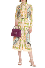 Load image into Gallery viewer, Printed silk shirtdress
