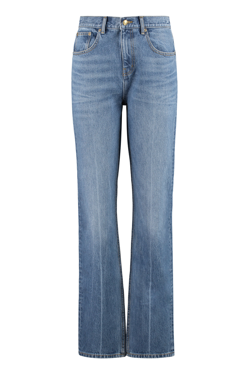 5-pocket straight-leg jeans