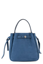 Load image into Gallery viewer, Elegant blue bag with details in laces
